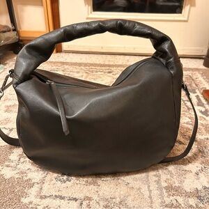 Harbour 2nd Guitar Strap Leather Hobo Crossbody Bag Black